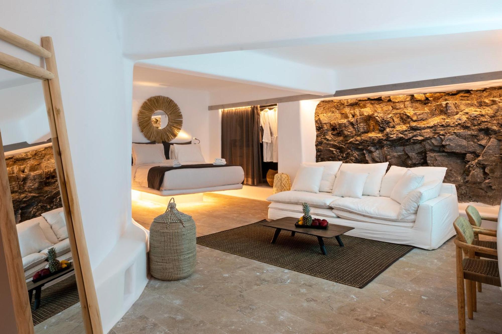 ホテル White Stone Mykonos Agios Ioannis Diakoftis エクステリア 写真