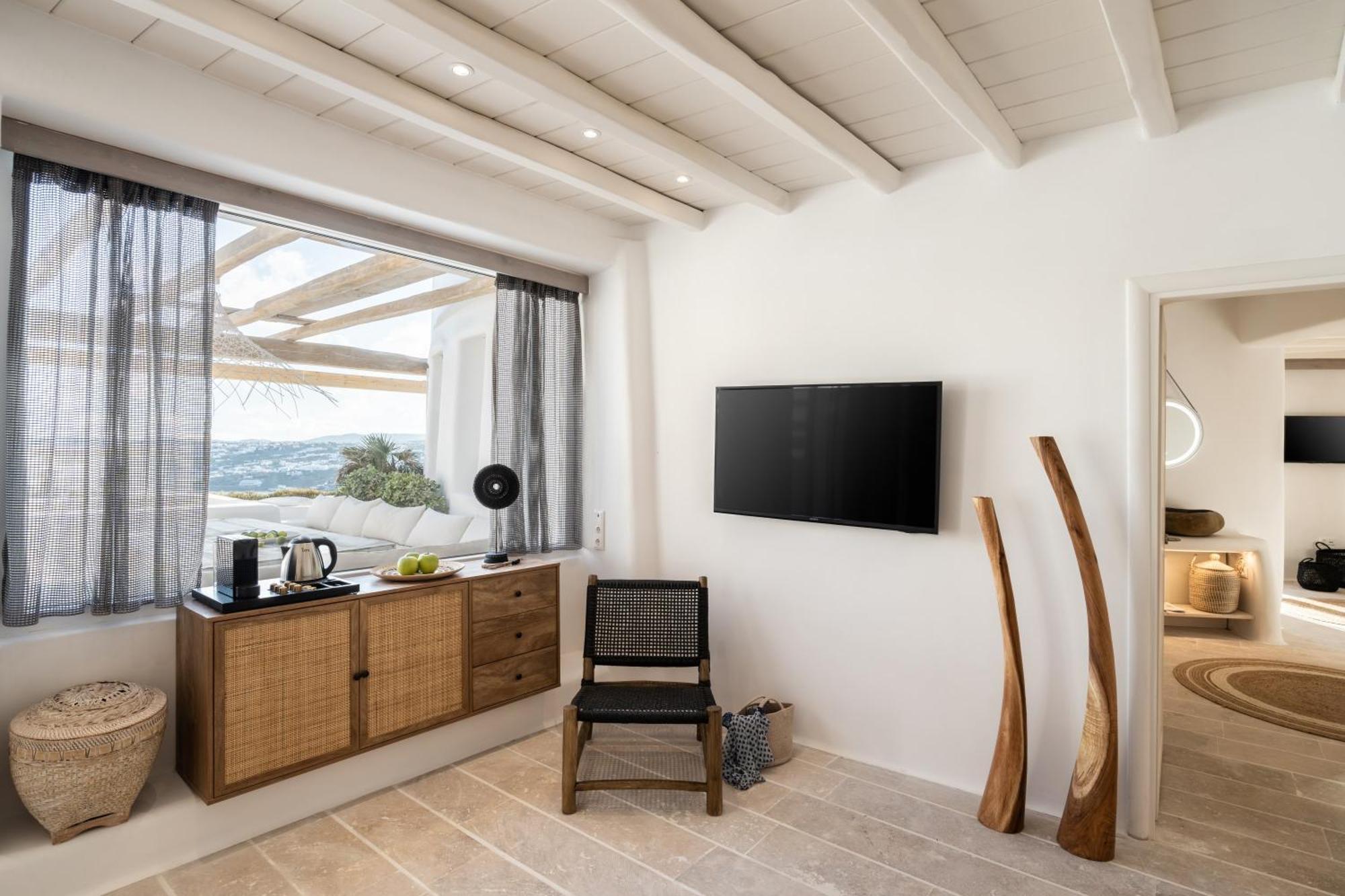 ホテル White Stone Mykonos Agios Ioannis Diakoftis エクステリア 写真