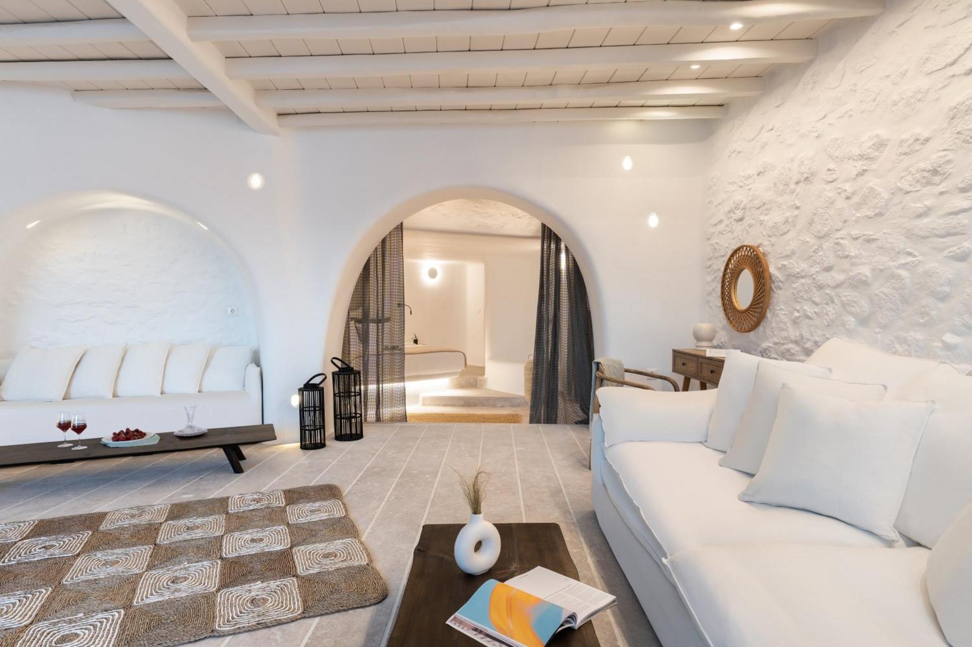 ホテル White Stone Mykonos Agios Ioannis Diakoftis エクステリア 写真