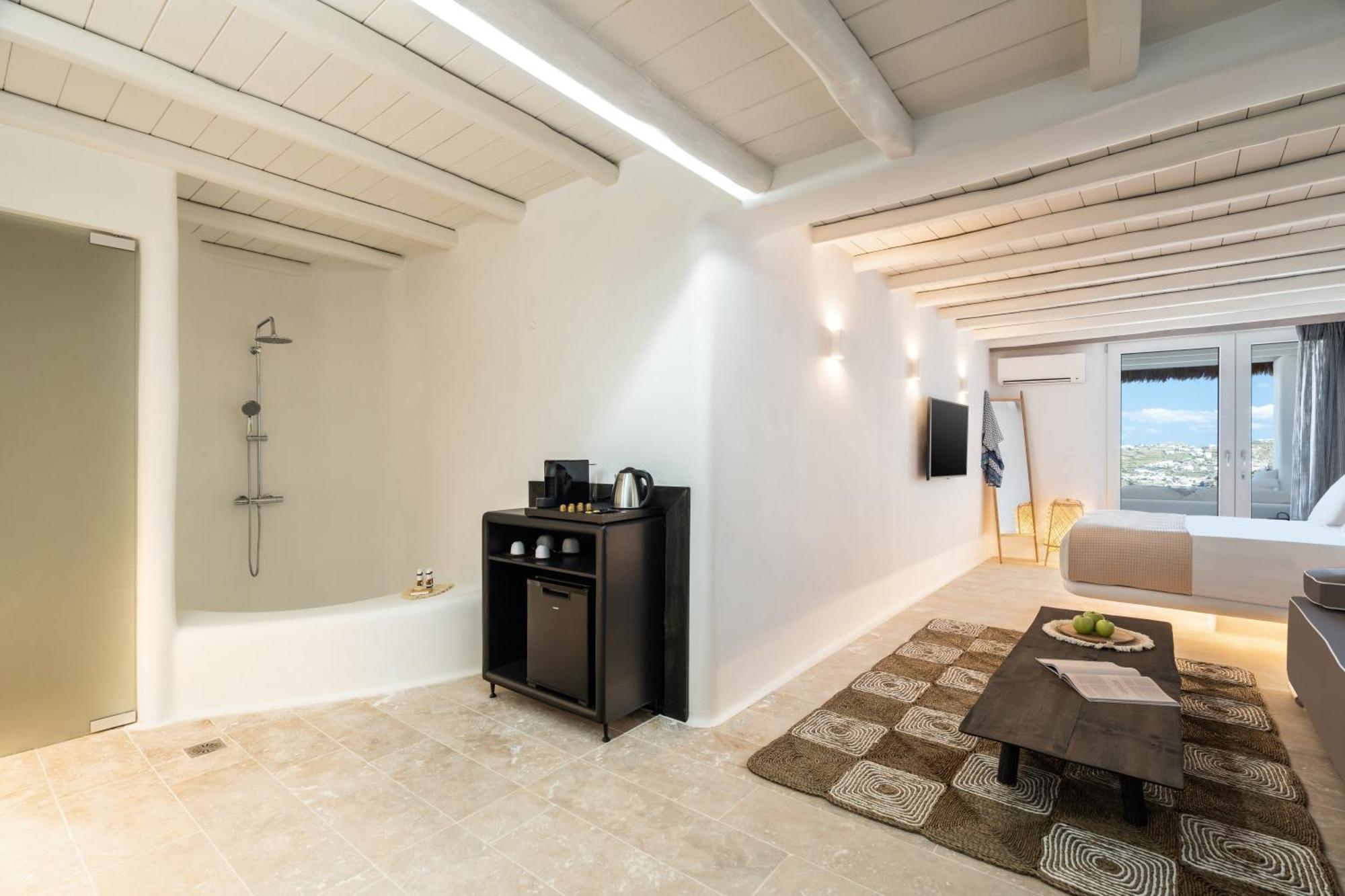 ホテル White Stone Mykonos Agios Ioannis Diakoftis エクステリア 写真