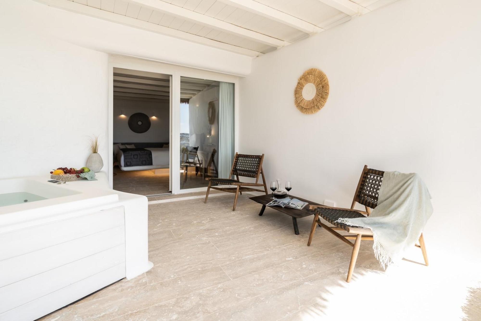 ホテル White Stone Mykonos Agios Ioannis Diakoftis エクステリア 写真