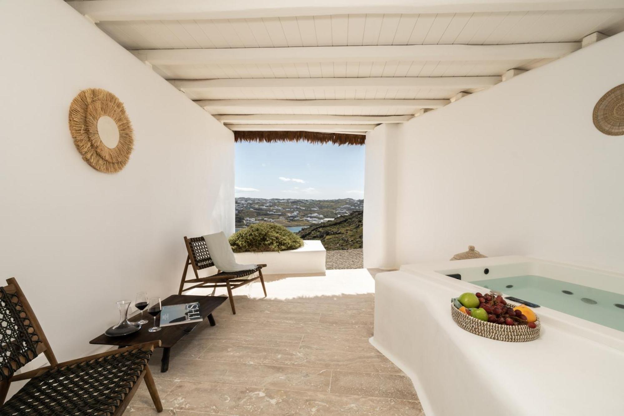 ホテル White Stone Mykonos Agios Ioannis Diakoftis エクステリア 写真